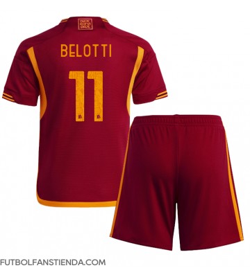 AS Roma Andrea Belotti #11 Primera Equipación Niños 2023-24 Manga Corta (+ Pantalones cortos)